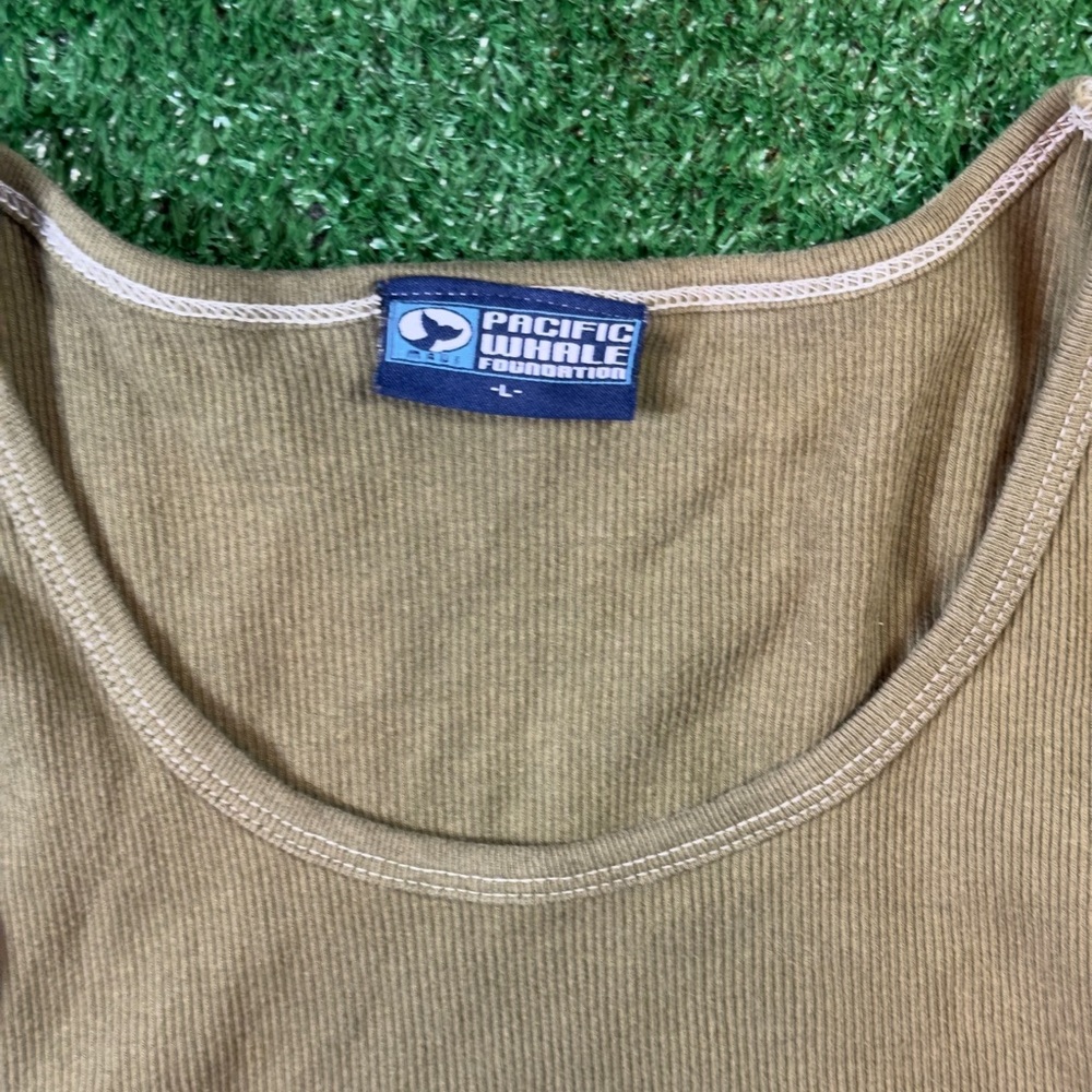 Pacific Whale Foundation Army Green Tank Top - Picture 2 of 5